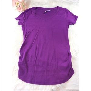 Planet Motherhood V-Neck Purple T-Shirt